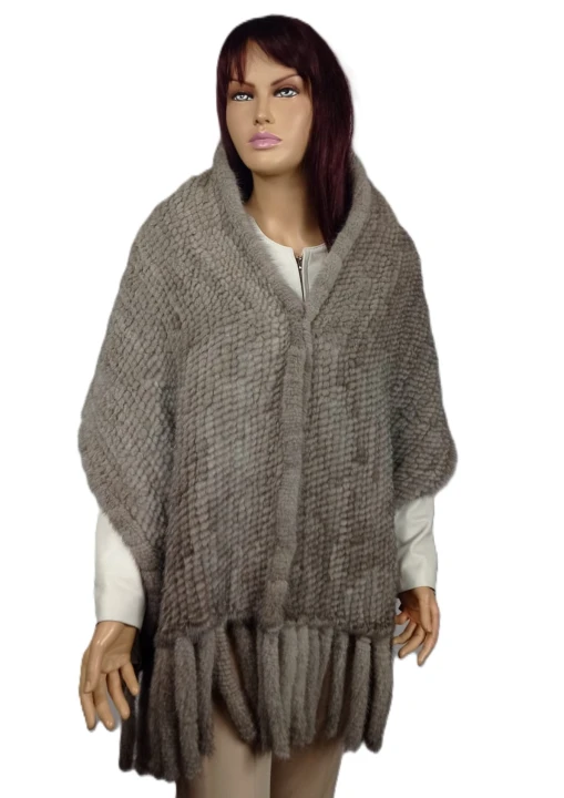 szal pleciony z futra norki średni szary z frędzlami parys furs 4.jpeg