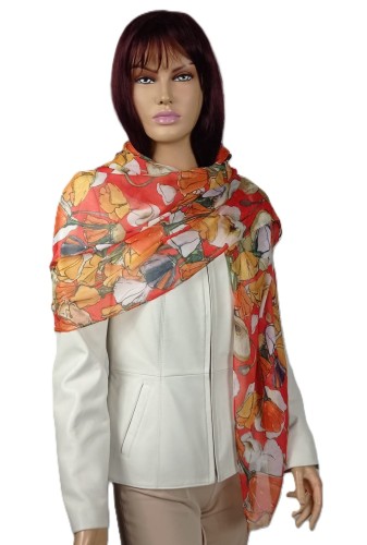 szal apaszka wiskoza bawełna pomarańczowy parys furs 2.jpeg