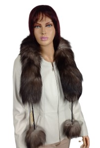 Szal/boa z naturalnego futra lisa