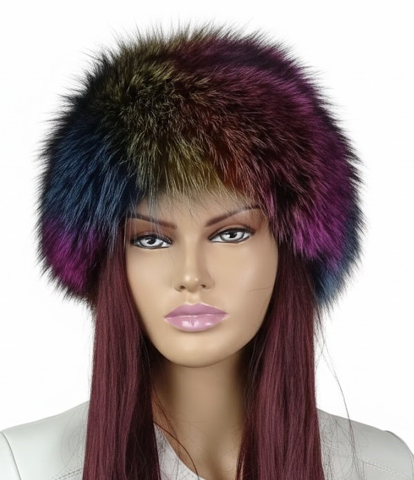 czapka z futra lisa kula multikolor parys furs 1.jpg