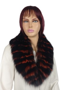 Kołnierz lis farbowany 