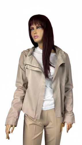 Kurtka damska skórzana Pearl Blush | Model Lene (1).jpg