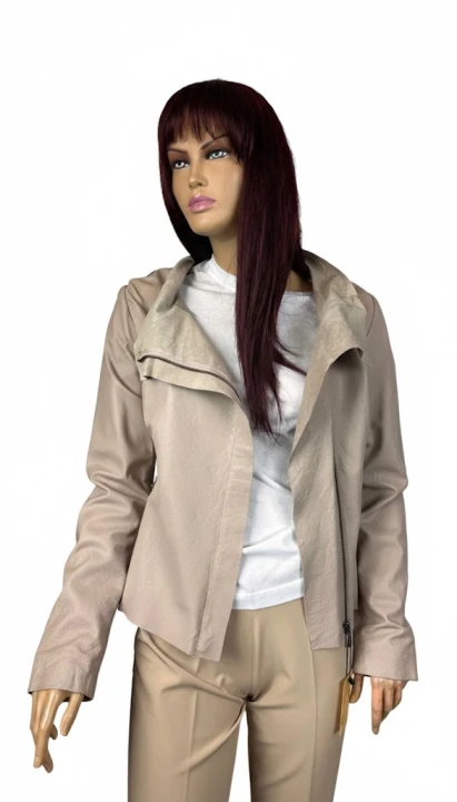 Kurtka damska skórzana Pearl Blush | Model Lene (1).jpg