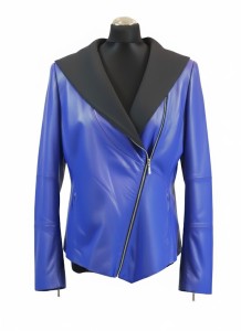 Kurtka skórzana z kapturem - Model LEMONKA