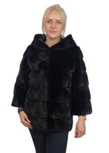 Dwustronna kurtka damska futro norcze 
