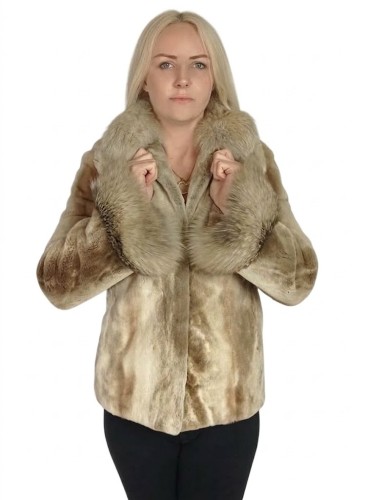 Piękna kurtka damska z naturalnego futra norek parys furs 1.JPG