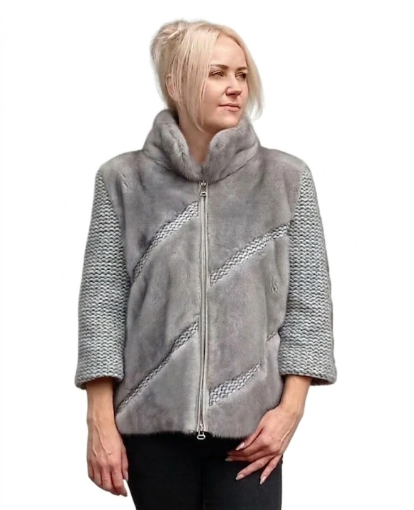 kurtka futro norka plus dzianina szary parys furs elegancja1.JPG