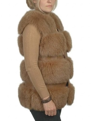 kamizelka z futra lisów skóra brąz luksus Parys Furs 2.jpg