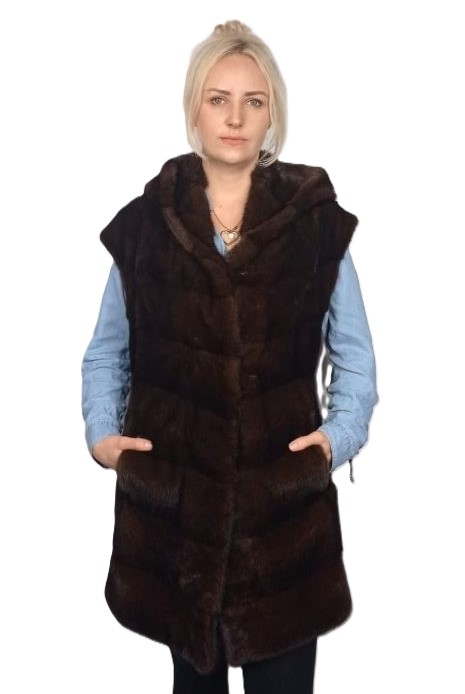 kamizelka z futra głęboki brąz z kapturem norki parys furs3.JPG