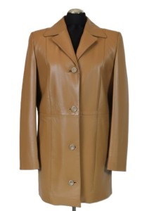 Płaszcz skórzany damski
