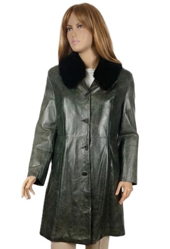 płaszcz damski skórzany Paula kołnierz futrzany stylowy vintage Parys Futra 1.jpg