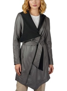 Skórzana kurtka damska. Asymetryczny fason