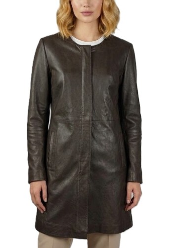 płaszczyk skórzany kurtka Clementina klasyczny fason brąz parys furs 1.jpg