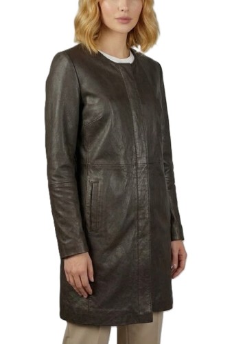 płaszczyk skórzany kurtka Clementina klasyczny fason brąz parys furs 2.jpg