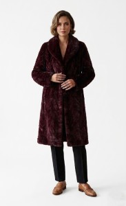 Elegancki płaszcz z futra norki | Bambo