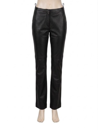 Czerwone spodnie skórzane damskie