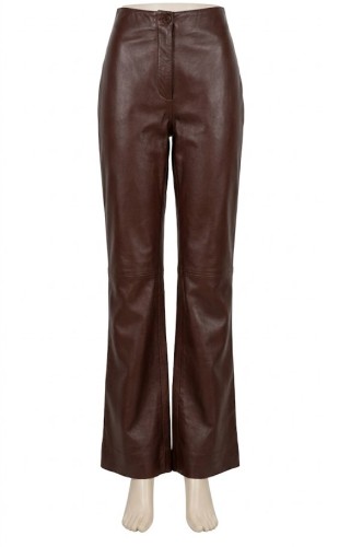 Brązowe spodnie skórzane damskie (.jpg