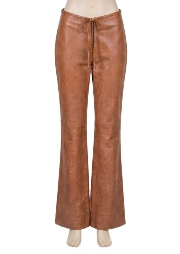 Skórzane spodnie damskie karmelowe.jpg