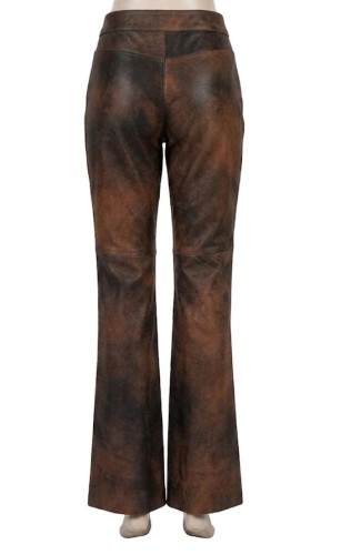 Spodnie skórzane damskie z wysoką talią