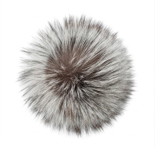 pompon z futra lisa srebrnego dodatek futro natralne Parys Furs.jpg
