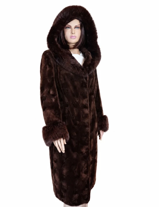 Parys Furs z kapturem futro z lisa płaszcz futro z norek luksusowa odzież damska Parys Furs z kapturem futro z lisa.png