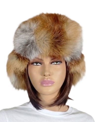 papacha z lisów rudych naturalne futro wiązana pompony Parys Furs.jpg