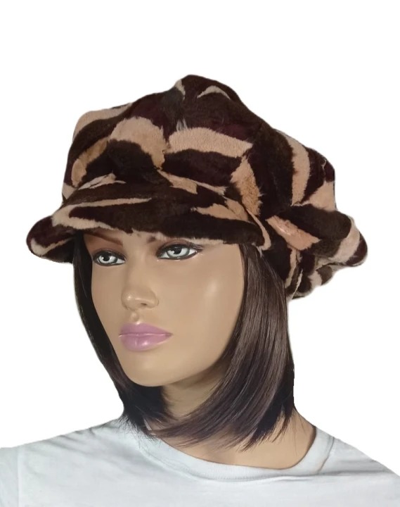 Kaszkiet beret damska odzież luksusowa futra naturalne Parys Furs futro z norki.jpeg