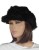 elegancki kaszkiet damski z futra kozic Parys furs czarny beret czapka futro naturalne.jpg