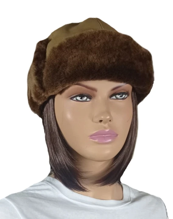 Ftia czapka uszanka skóra królik kolor jasny brąz.jpeg