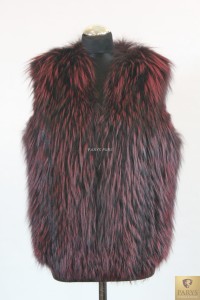 KAMIZELKA Srebrne Lisy Farbowane Cherry