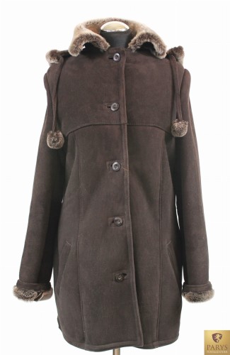 Kożuch damski ze skóry jagnięcej