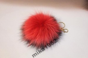 Pompon z naturalnego futra lisa