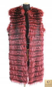 Kamizelka Srebrne Lisy Farbowane długa 