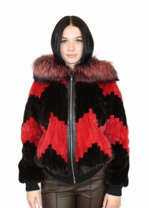 Kurtka z naturalnego futra grzbietów norczych