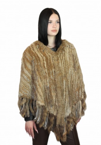 Poncho z futra natoral rabbit-futro z rólika-Parys-Furs-widok-bok.JPG