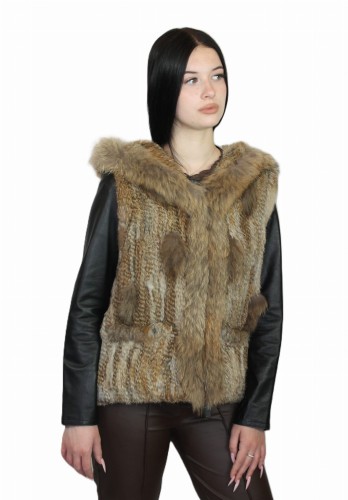 kamizelka natural rabbit Paris Furs