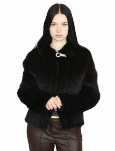 Kurtka z plecionego futra norki