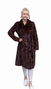 Płaszcz naturalne futro z norek SIMPI-BIS+CK