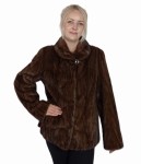 Kurtka z kawałków futra norek(serca). Model NASTKA CK