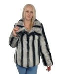 Kurtka wykonana z naturalnego futra królika szlachetnego Rex.Model 29500