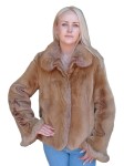 Kurtka grzbiety norcze Mink Male Purpelle plus futro sobola. Model Linda