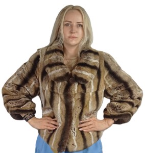 Kurtka z  futra królika Rex – Model Mix Brown