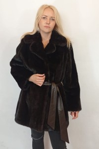 Kurtka norka czarna +pasek Black mink male 