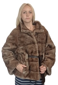 Kurtka damska futro norcze BEIGE