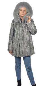 Kurtka KARAKUŁ z obszyciem z LISA