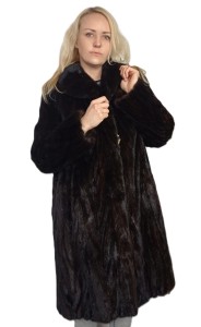 Eleganckie futro damskie z naturalnej norki Kaja B