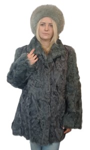 Kurtka damska z naturalnego futra kozic SFO