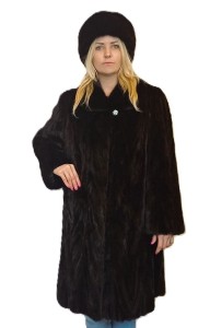 Eleganckie futro damskie z naturalnej norki  SERCA -Kaja B