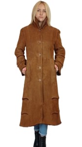 Kożuch damski ze skóry jagnięcej. 