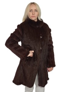 PŁASZCZ PLECIONY+lis